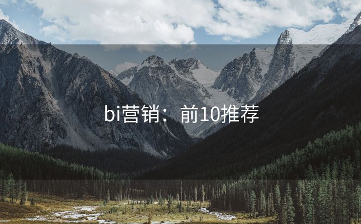 bi營(yíng)銷：前10推薦