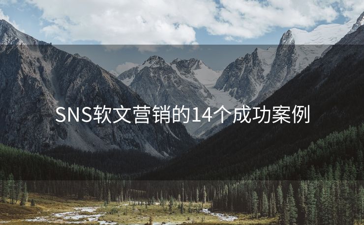 SNS軟文營銷的14個成功案例