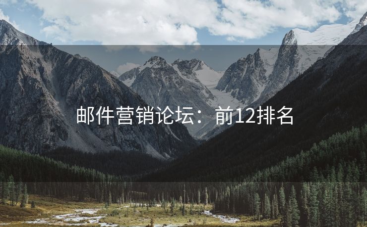 郵件營銷論壇：前12排名