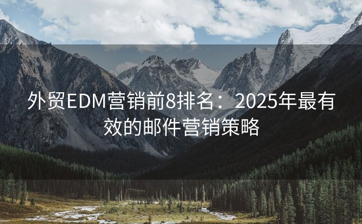 外貿(mào)EDM營銷前8排名：2025年最有效的郵件營銷策略