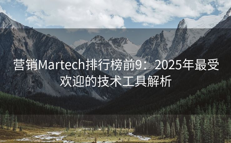 營(yíng)銷Martech排行榜前9：2025年最受歡迎的技術(shù)工具解析