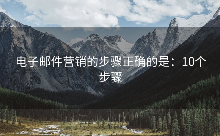 電子郵件營銷的步驟正確的是：10個(gè)步驟