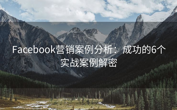Facebook營(yíng)銷案例分析：成功的6個(gè)實(shí)戰(zhàn)案例解密