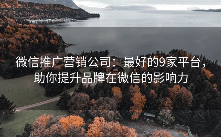 微信推廣營銷公司：最好的9家平臺，助你提升品牌在微信的影響力