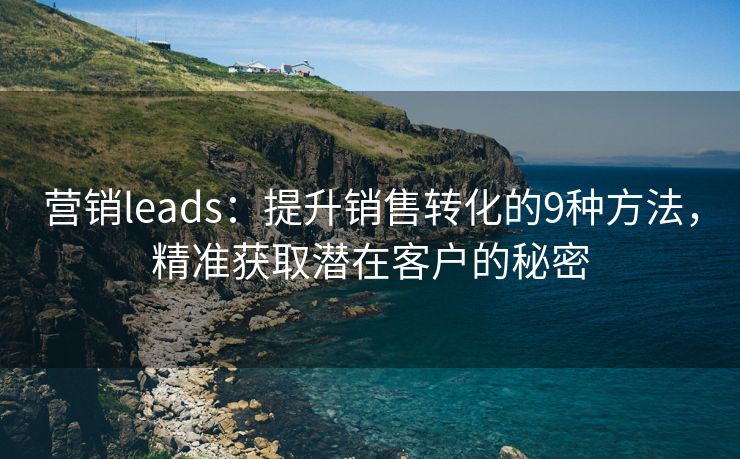 營(yíng)銷(xiāo)leads：提升銷(xiāo)售轉(zhuǎn)化的9種方法，精準(zhǔn)獲取潛在客戶(hù)的秘密