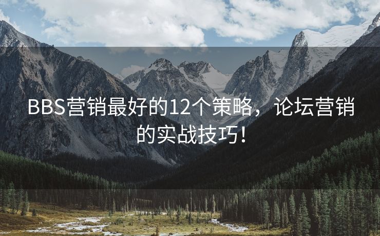 BBS營銷最好的12個策略，論壇營銷的實戰(zhàn)技巧！