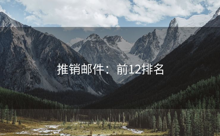 推銷郵件：前12排名